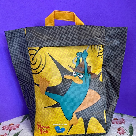 (RARE) Subway Kids Disney Phineas and Ferb Perry the Platypus Tote Bag - Picture 1 of 6